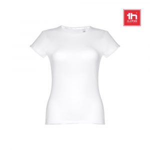 THC SOFIA WH. Tailliertes Damen-T-Shirt aus Baumwolle. Farbe Weiß-30105