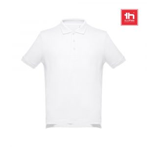 THC ADAM WH. Kurzärmeliges Poloshirt aus Baumwolle für Herren. Weiße Farbe-30130