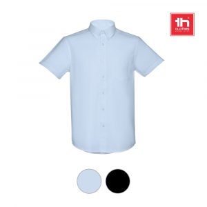 THC LONDON. Herren-Oxford-Hemd mit kurzen Ärmeln-30157