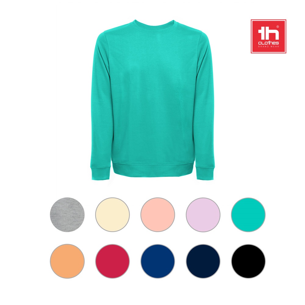 THC COLOMBO. Sweatshirt (unisex) aus italienischem Frottee ohne Knopfleiste-30266