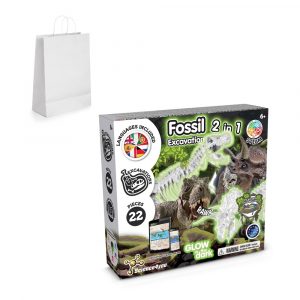 2 in 1 Fossil Excavation Kit II. Lernspiel lieferung inklusive einer kraftpapiertasche (90 g/m²)-35824