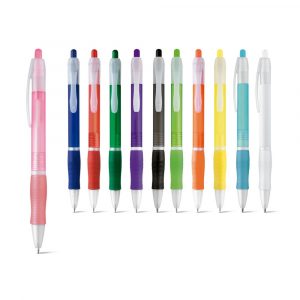 SLIM BK. Kugelschreiber mit Gummigriff-81160