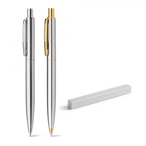 SILVERIO. Metallkugelschreiber mit glänzendem Gehäuse und Clip-81170
