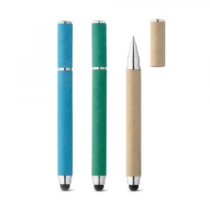 PAPYRUS. Kugelschreiber aus Kraftpapier und ABS mit Touchpen-Spitze-91621