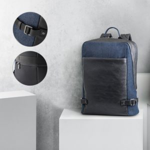 DIVERGENT BACKPACK I. Laptop-Rucksack bis zu 15.6'' aus Denim und PU-92189