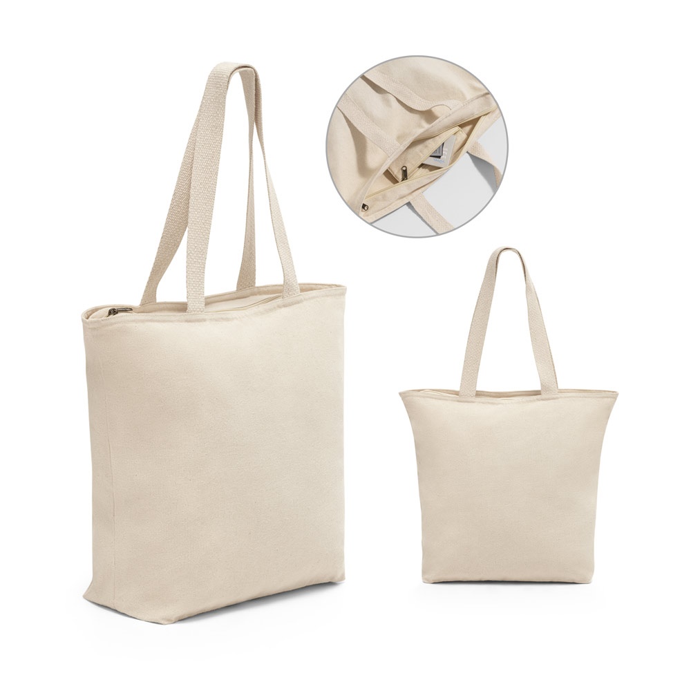 HACKNEY. Tragetasche aus 100% Baumwolle mit Verschluss (280 g/m²)-92926