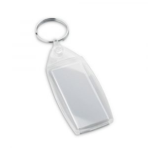 BELAIR. Schlüsselanhänger aus PS. Dieser ist transparent und rechteckig-93076