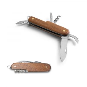 BELPIANO. Multifunktions-Taschenmesser aus Edelstahl und Holz-94159