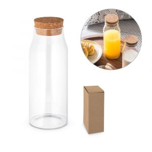 94236_set.jpg JASMIN 1000. Glasflasche mit Korkdeckel 1 Liter-94236