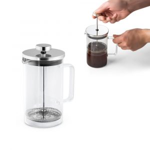 JENSON. Kaffeemaker aus Borosilikatglas und Edelstahl, 600 ml-94237