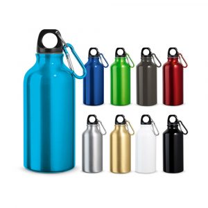 LANDSCAPE. Aluminium-Sportflasche mit Karabiner 400 ml-94601