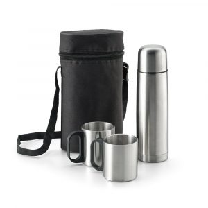 94609_set.jpg DURANT. Set aus Edelstahl-Thermoskanne und Becher-94609