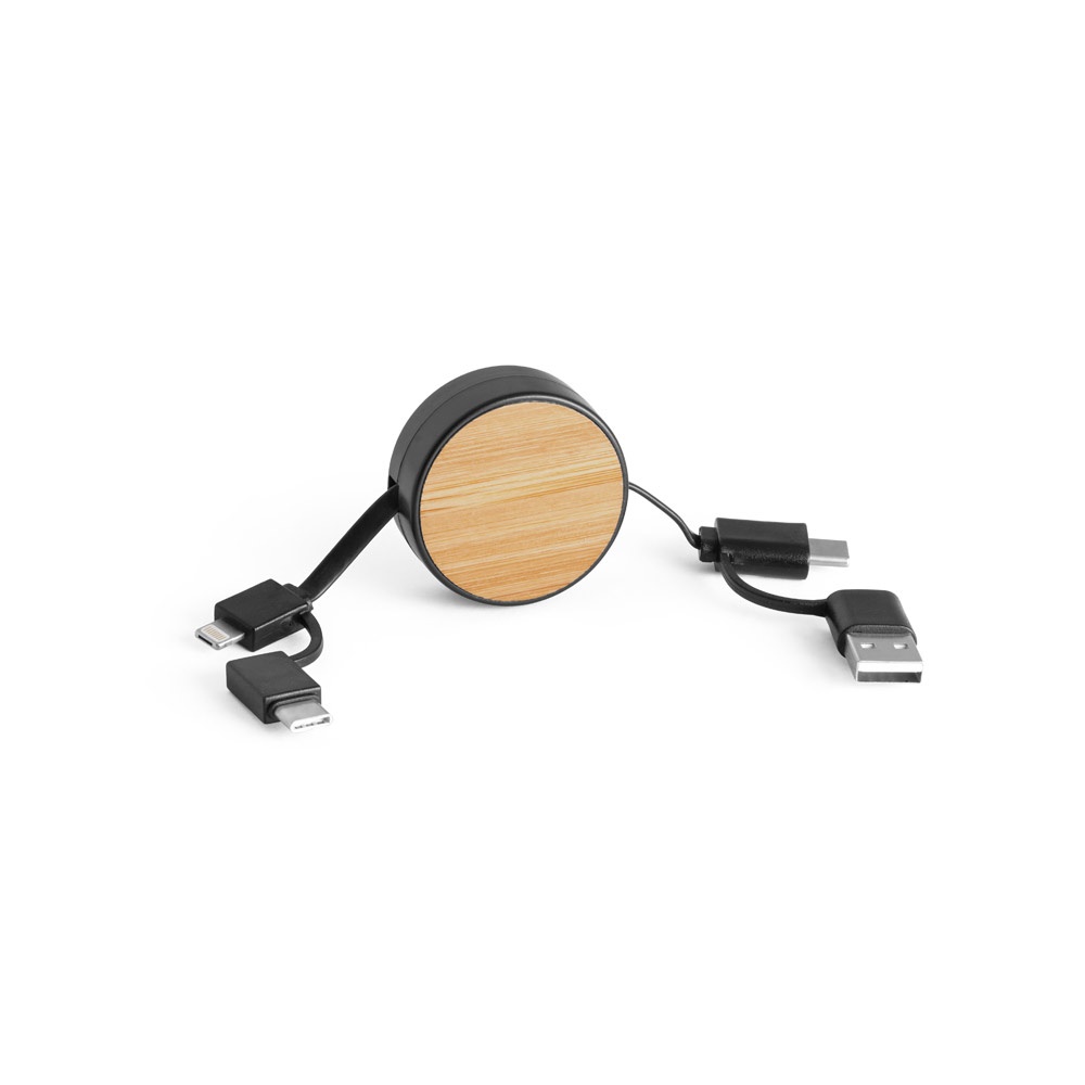 RUBINS. Ausziehbarer 5-in-1-Griff aus ABS und Bambus-97091 - Image 2