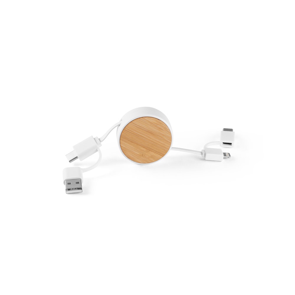RUBINS. Ausziehbarer 5-in-1-Griff aus ABS und Bambus-97091 - Image 3