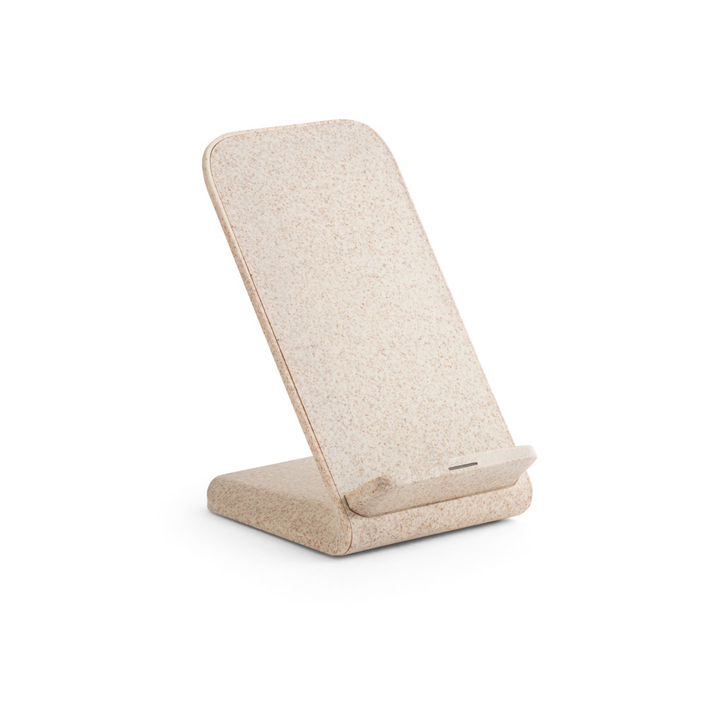 ENGLERT. Smartphone-Halterung mit induktiver Ladestation aus Weizenstroh und ABS-97932 - Image 2